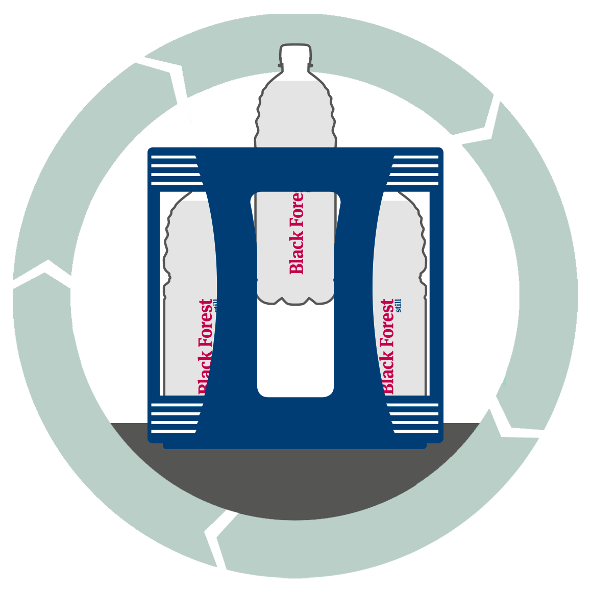 Kiste mit PET-Flaschen