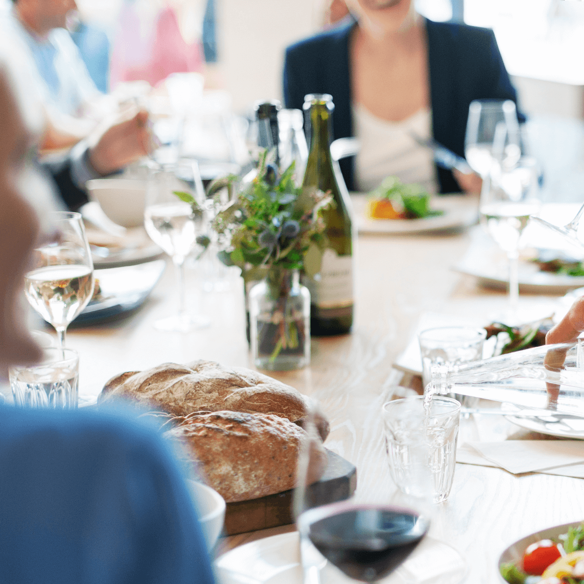 Mineralwasser zu Wein